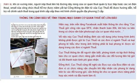 Thuế TP HCM cảnh báo những thủ đoạn lừa đảo mới