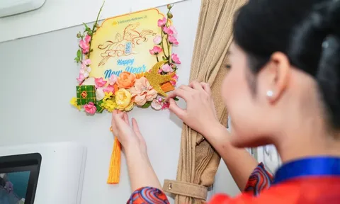 Mang không khí Tết trên từng chuyến bay 0