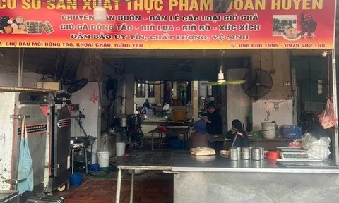 Khởi tố chủ cơ sở sản xuất giò chả chứa hàn the, thu giữ hơn 1,2 tấn