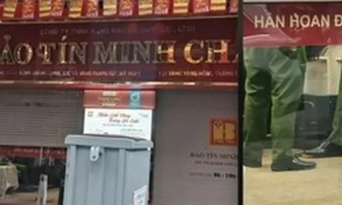 Hà Nội: Nhiều cảnh sát xuất hiện tại cửa hàng vàng Bảo Tín Minh Châu
