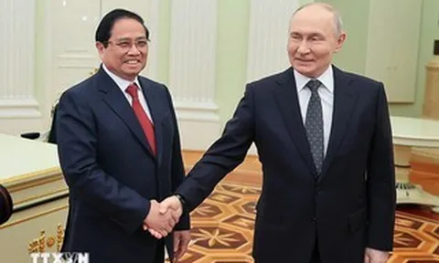 Những hình ảnh Thủ tướng Phạm Minh Chính hội kiến Tổng thống Nga Vladimir Putin