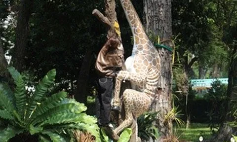 Trào lưu leo tượng chụp ảnh sống ảo: Thảo Cầm Viên Sài Gòn lên tiếng