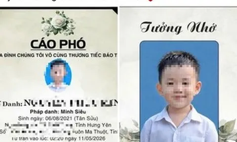 Con trai 6 tuổi tử vong vì viêm màng não, lời tiễn biệt nghẹn lòng của người mẹ