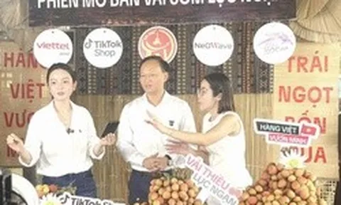 Phó Chủ tịch tỉnh Bắc Ninh livestream bán vải, chốt hơn 31 tấn đơn hàng