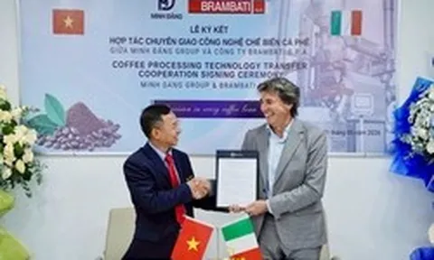 Minh Đăng Group bắt tay Brambati S.p.A đầu tư công nghệ Italy chế biến cà phê 3,5 triệu EUR