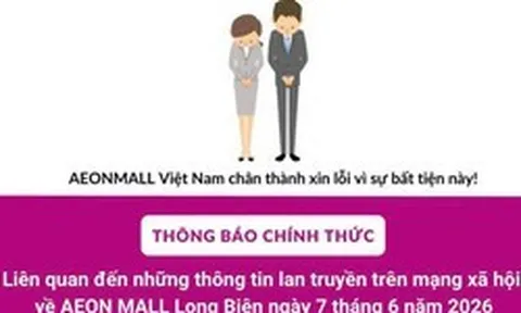 Aeon Mall xin lỗi