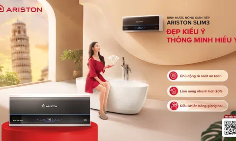 Ariston ra mắt bình nước nóng Slim3, mở ra kỷ nguyên thông minh trong không gian phòng tắm