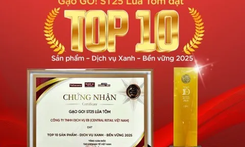 GẠO GO! ST25 LÚA TÔM LỌT TOP 10 SẢN PHẨM - DỊCH VỤ XANH - BỀN VỮNG 2025