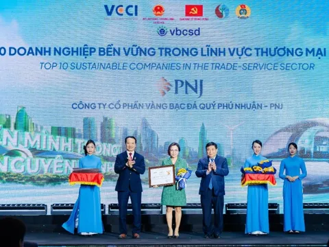 PNJ vào Top 10 doanh nghiệp phát triển bền vững năm thứ 9 liên tiếp