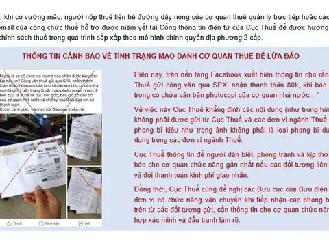 Thuế TP HCM cảnh báo những thủ đoạn lừa đảo mới