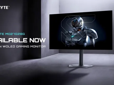 GIGABYTE công bố mở bán màn hình chơi game WOLED 27" QHD 280Hz MO27Q28G với thiết kế không viền 4 cạnh