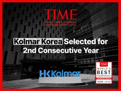 Kolmar Korea được vinh danh trong danh sách "Các công ty tăng trưởng bền vững tốt nhất thế giới năm 2026" của TIME năm thứ hai liên tiếp