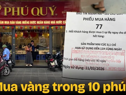 Hôm nay đi mua vàng: Số thứ tự 77 chỉ cần đợi 5 phút là đến lượt, phát hiện 1 nơi mua vàng không cần xếp hàng