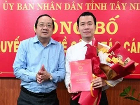 Ông Trương Tấn Sơn được bổ nhiệm làm Giám đốc Sở Công Thương tỉnh Tây Ninh
