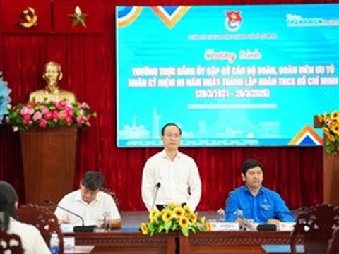 Đảng ủy Các cơ quan Đảng TPHCM gặp gỡ, đối thoại, tuyên dương cán bộ Đoàn tiêu biểu