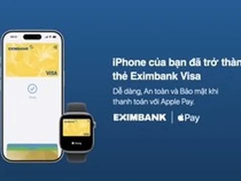 Sau Garmin Pay và Samsung Pay, Eximbank tích hợp Apple Pay cho thẻ Visa