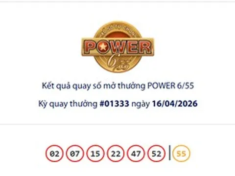Ngày 16-4, xổ số Vietlott có vé Power 6/55 trúng giải Jackpot 1 hơn 91,8 tỉ đồng