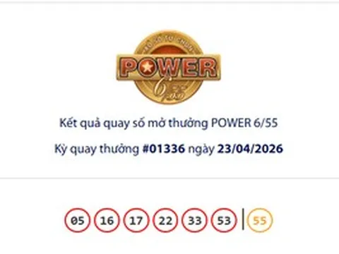 Ngày 23-4, xổ số Vietlott có vé Power 6/55 trúng giải Jackpot 2