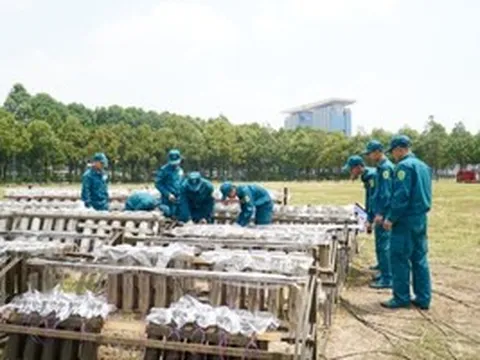 Cận cảnh trận địa pháo hoa tại phường Bình Dương trước giờ khai hỏa