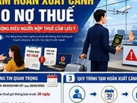 Tạm hoãn xuất cảnh do nợ thuế: Cơ quan thuế khuyến nghị người nộp thuế