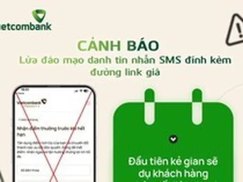 Vietcombank cảnh báo: Khách hàng có thể mất sạch tiền trong thẻ nếu làm theo tin nhắn này