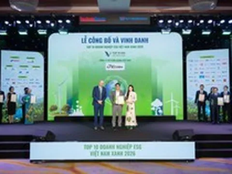 ECOBA góp mặt Top 10 ESG Việt Nam Xanh ngành Xây dựng 2026