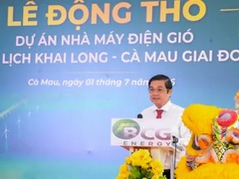 Cà Mau động thổ nhà máy điện gió hơn 6.320 tỷ đồng, cấp điện cho 105.000 hộ dân