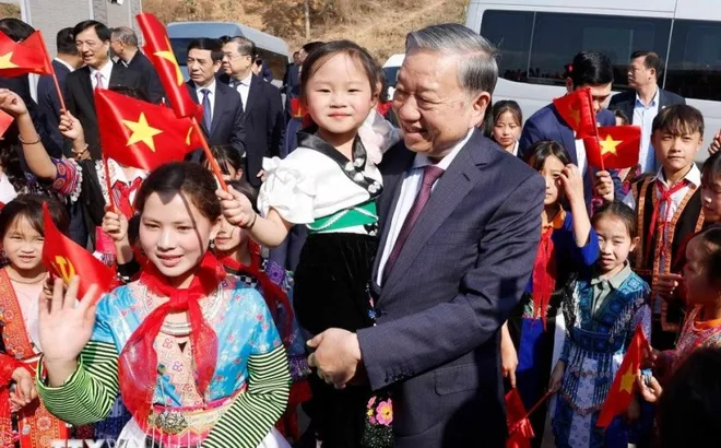 Tổng Bí thư Tô Lâm dự khánh thành trường nội trú 1.000 học sinh được Sun Group xây thần tốc trong 5 tháng