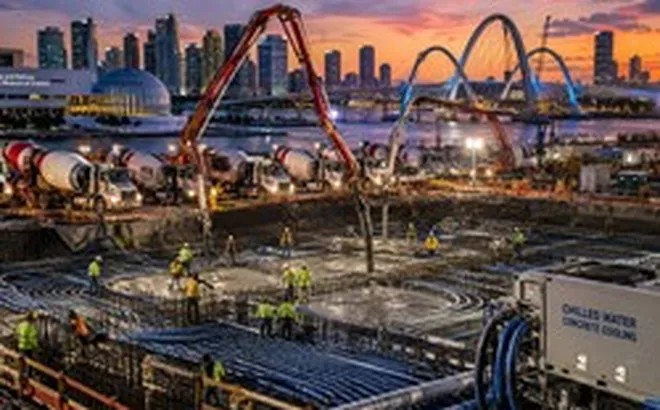 Phát hiện 408 xe tải trộn bê tông đổ 2.807 m3 liên tục cả ngày lẫn đêm, bí mật dưới lòng đất của công trình lộ diện